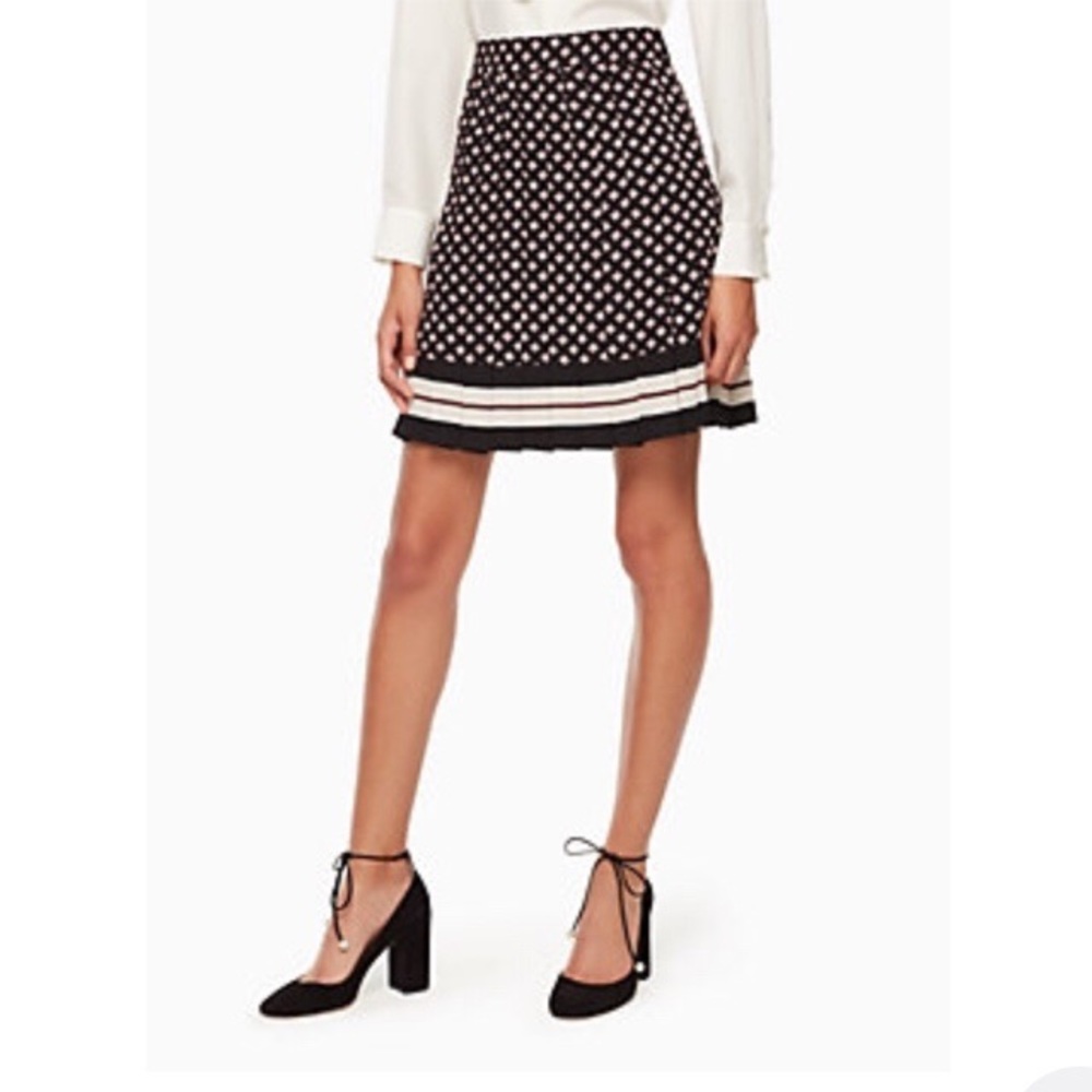 NWT! Kate Spade Diamond Pleated Skirt